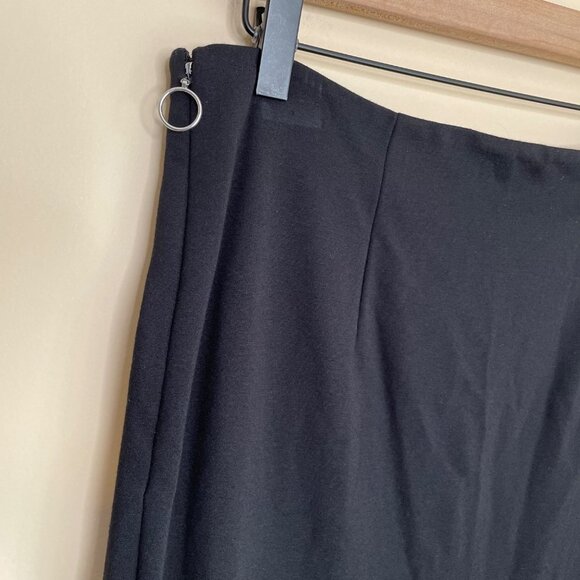 Alexander Wang Black Pencil Skirt Size Large Knee‎ Length Minimalist Work Career - Picture 5 of 7